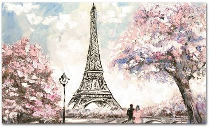 Printelligent Unframed Canvas Paris Painting for Living Room Bedroom Or  Office Canvas 15 inch x 23 inch Painting Price in India - Buy Printelligent  Unframed Canvas Paris Painting for Living Room Bedroom
