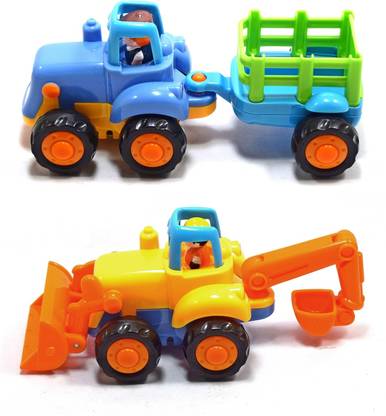 Senra Cartoon Tractor & JCB Friction Set - Cartoon Tractor & JCB Friction  Set . Buy Cartoon Tractor & JCB toys in India. shop for Senra products in  India. 