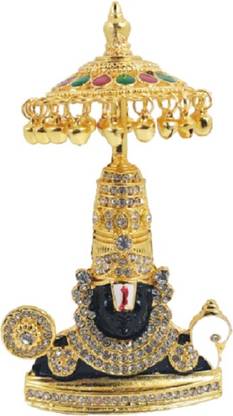 Sevenhillsstore Tirupati Balaji Mukh Face Metallic Idol With An Umbrella 15 X 8 X 2 Cm Decorative Showpiece 15 Cm Price In India Buy Sevenhillsstore Tirupati Balaji Mukh Face Metallic Idol
