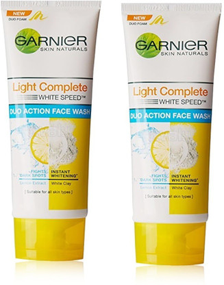garnier face wash duo action