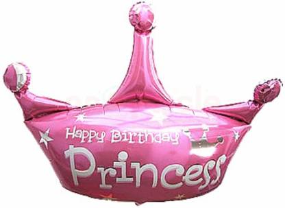 Flipkart Com Gorgeous Moment Solid A New Little Princess Crown Shape Foil Balloon For Baby Shower Welcome Baby Baby Announcement Girl Balloon Balloon