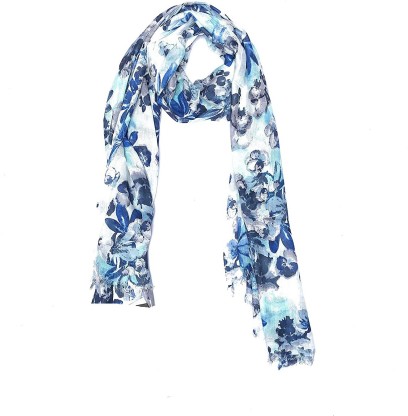 Accessories Scarves Summer Scarfs Gaastra Summer Scarf blue-pink printed lettering casual look 