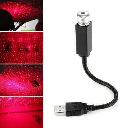 Party etc Portable Adjustable USB Flexible Interior LED Show Romantic Atmosphere Star Night Projector for Car Bedroom Car Roof Star Night Light Car USB Star Projector Night Light Red Ceiling 