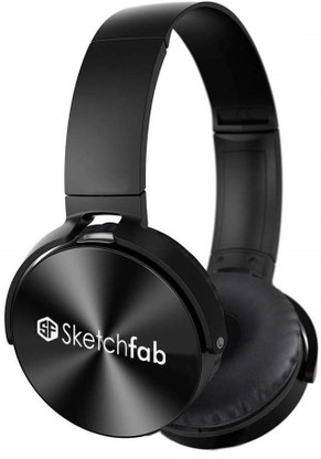 sketchfab extra bass headphones over the ear headset with deep bass