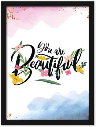 Motivational Quotes Frames You Are Beautiful Motivational Posters For Office Wall School Enterpreneur Classroom Home