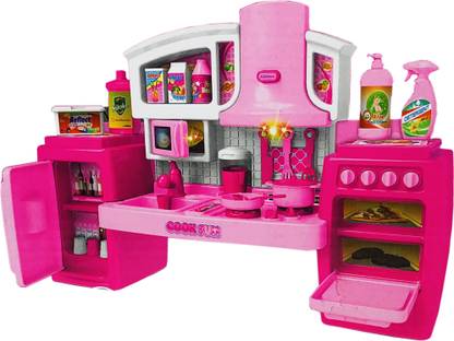 Toyify My First Happy Kitchen Just Like Home Convertible Kitchen Set With Light Sound Including