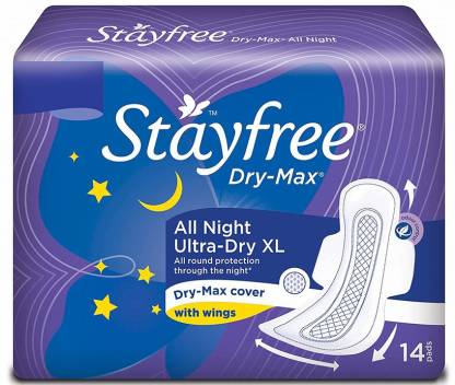 STAYFREE Dry-Max All Night Wings Sanitary Pad
