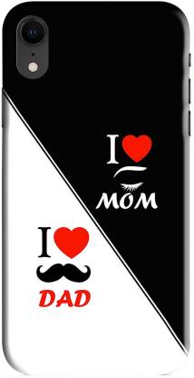 Dugvio Back Cover for Printed Colorful Designer Mom and Dad Back Case Cover For Iphone XR