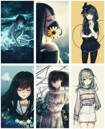 set of 6 poster for girls room anime girls posters Paper Print - Animation  & Cartoons posters in India - Buy art, film, design, movie, music, nature  and educational paintings/wallpapers at 