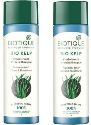 BIOTIQUE Combo Of 2 Bio Kelp Fresh Growth Protein Shampoo For Falling Hair  Treatment, 190ml - Price in India, Buy BIOTIQUE Combo Of 2 Bio Kelp Fresh  Growth Protein Shampoo For Falling