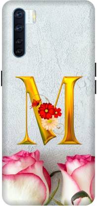 PRINTVEESTA Back Cover for Oppo F15 m word, m text, m logo, alphabats Printed Back Cover