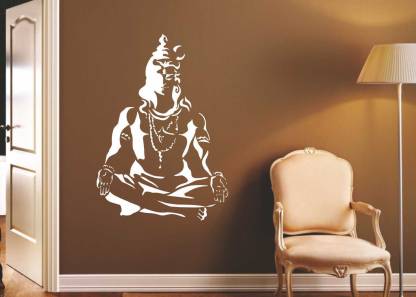 Rainbow Mazic Walls Lord Shiva Shankara Wall Stencil Glossy Pvc Paper Reusable Set Of 03 Pieces Rns 10 Diy Stencils For Home Painting In India - Stencil Paper For Wall Painting
