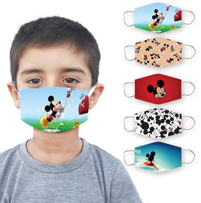 Kritibhav Cotton Anti Pollution Washable For Baby Pack Of 6 Cotton Mask For Baby Boy High
