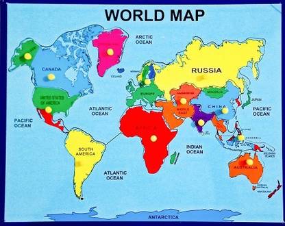 World Map Puzzle For Kids