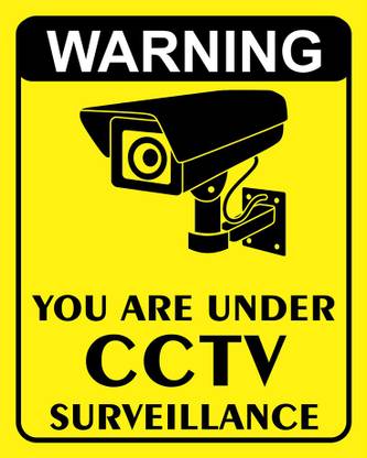 Anweshas Set of 3 Warning, You are Under CCTV Surveillance Sricker, Sign  for Bank Company Office Shopping Mall Shops Security Information Emergency  Sign Price in India - Buy Anweshas Set of 3