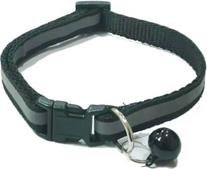 black cat collar with bell