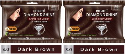 EMAMI Diamond Shine Dark Brown Creme Hair Colour (pack of 2) , Dark Brown -  Price in India, Buy EMAMI Diamond Shine Dark Brown Creme Hair Colour (pack  of 2) , Dark