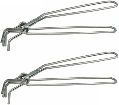 PAKOSA Swivel Magnetic Hooks Heavy Duty Silver 50LBS for Refrigerator Hanging Coats Pot Holders BBQ Grill Tools Oven Mitts Swing Small Magnet Hooks 6PCS