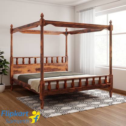 Solid Wood King Canopy Bed