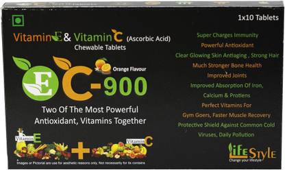 Ec900 Vitamin E Vitamin C Chewable Tablets With Orange Flavour Price In India Buy Ec900 Vitamin E Vitamin C Chewable Tablets With Orange Flavour Online At Flipkart Com