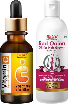 The Nile Professional Vitamin C Face Serum For Spotless & Fair Skin 30 ML +  Red