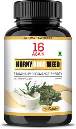 16again horny goat weed with maca root for stamina performance energy 60 capsules