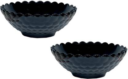 swift international 9 Inch Black Round Serving Bowl, Poly ...