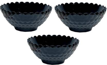 Urmila Plastic 12 Inch Black Round Serving Bowl, Poly ...