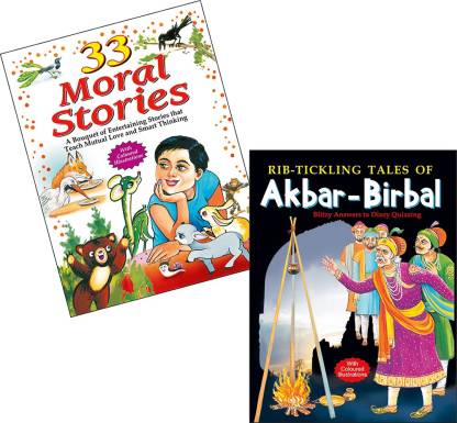 Set Of 2 Books | Story Books : 33 Moral Stories And Rib-Tickling Tales Of  Akbar-Birbal: Buy Set Of 2 Books | Story Books : 33 Moral Stories And  Rib-Tickling Tales Of