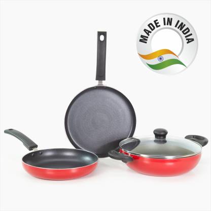 For 899/-(71% Off) Made in India - Butterfly Rapid Non Indcution Cookware Set (Aluminium, 3 - Piece) at Flipkart
