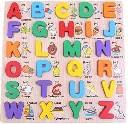 Crazycrafts Wooden Alphabet English Letters Jigsaw Puzzle Kids Educational Upper Case Capital Letters Learning Digital Board Educational For Kids Multicolored Price In India Buy Crazycrafts Wooden Alphabet English Letters Jigsaw