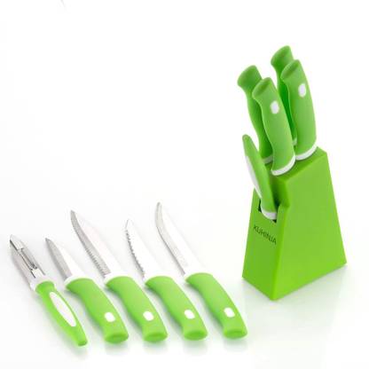 Kuhinja Knife Set For Kitchen With Stand Set Of 5 Knife Set For Kitchen With Stand Set Of 5 Green Kitchen Tool Set Price In India Buy Kuhinja Knife Set For