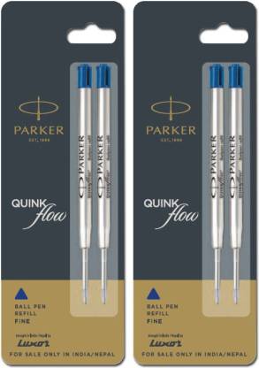 PARKER Quink Flow Ball Pen 4 Refills Ball Pen Refill - Buy PARKER Quink Flow Pen Refills Ball Pen - Ball Pen Refill Online at Best Prices in India