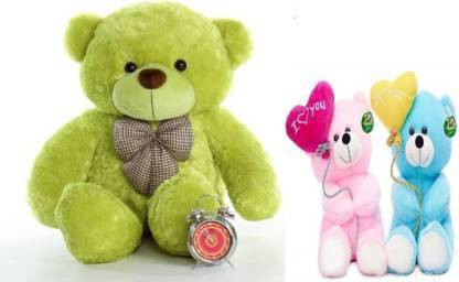 green and pink teddy bear