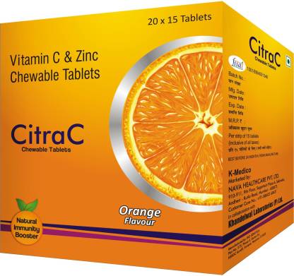Citrac Immunity Boosters Vitamin C Zinc Chewable Tablet Orange Flavour Price In India Buy Citrac Immunity Boosters Vitamin C Zinc Chewable Tablet Orange Flavour Online At Flipkart Com