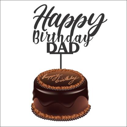 wallpapers Cake Topper Beautiful Happy Birthday Papa Cake inr