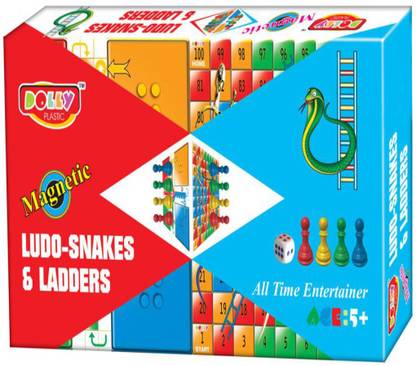 DOLLY Magnetic Ludo-Snakes & Ladders Board Game Accessories Board Game ...