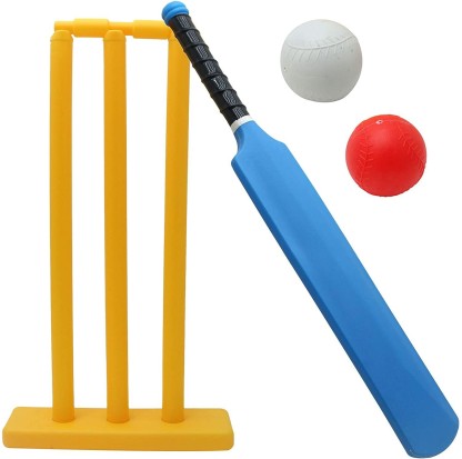 Kids Children Cricket Bat with Ball 55cm Foam Indoor Outdoor Sports 
