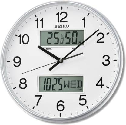 Seiko Analog-Digital 36 cm X 36 cm Wall Clock Price in India - Buy Seiko  Analog-Digital 36 cm X 36 cm Wall Clock online at 