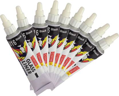 Flipkart Com Camel Black 016 Glass Liner 20 Ml Each Pack Of 9