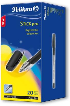 Gezond eten Fabriek in de tussentijd Pelikan Stick Pro Ball Pen Box, Black 20`s Ball Pen - Buy Pelikan Stick Pro  Ball Pen Box, Black 20`s Ball Pen - Ball Pen Online at Best Prices in India  Only