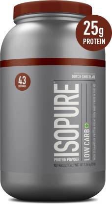 Isopure Low Carb 100% Isolate Powder with 25gm Protein per serve Whey Protein