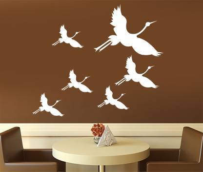 Jp Flying Birds Wall Design Stencils For Painting Home Decoration Suitable Room Decor Ceiling And Craft Jpa 038 Texture Stencil In India - Flying Birds Wall Decor India