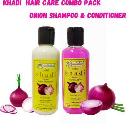 Khadi Rishikesh Herbal onion shampoo & onion conditioner,are very good at hair follicle nourishment and Khadi Rishikesh Herbal onion shampoo & onion conditioner,are very good at hair follicle nourishment and