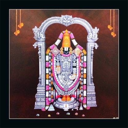 f Lord Tirupati Balaji Lord Venkateswara Uv Coated Home Decorative Gift Item Framed Painting Digital Reprint 14 Inch X 14 Inch Painting Price In India Buy f Lord Tirupati Balaji