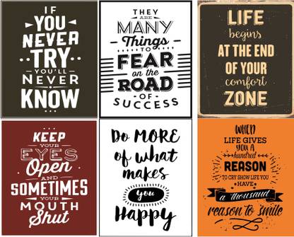 Combo Motivational And Inspirational Wall Posters And Quotes For Home Office Study Center Gym Cafe And Restaurants Printed On Premium 300gsm Thick Paper With Matte Finish 13 Inch X 19 Inch Rolled Paper Print Quotes Motivation