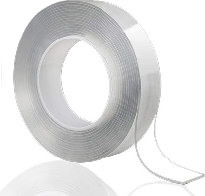 Double Sided Traceless Washable Nano Tape Reusable Clear Double Sided Anti-Slip Nano Gel Pads,Removable Sticky Stips Grip for Wall,Paste Photos and Posters,fix Carpet maats,Paste Items etc 