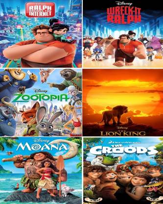 Wreck-It Ralph , Ralph Breaks the Internet , Zootropolis , Moana , The Lion  King , The Croods (dual audio