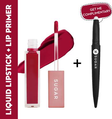 Sugar Pout Play Combo Mettle Liquid Lipstick With Lip Primer Mimosa Deep Pinkish Red With Blue Undertone Price In India Buy Sugar Pout Play Combo Mettle Liquid Lipstick With Lip Primer
