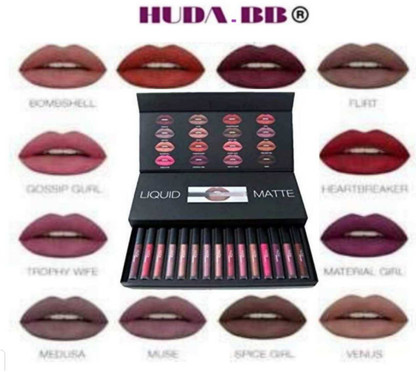 huda beauty lipstick set 16